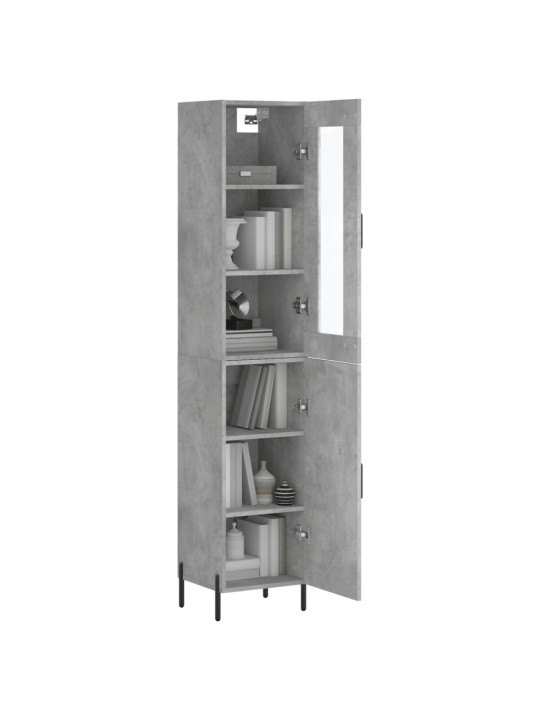 Skříň highboard betonově šedá 34,5x34x180 cm kompozitní dřevo