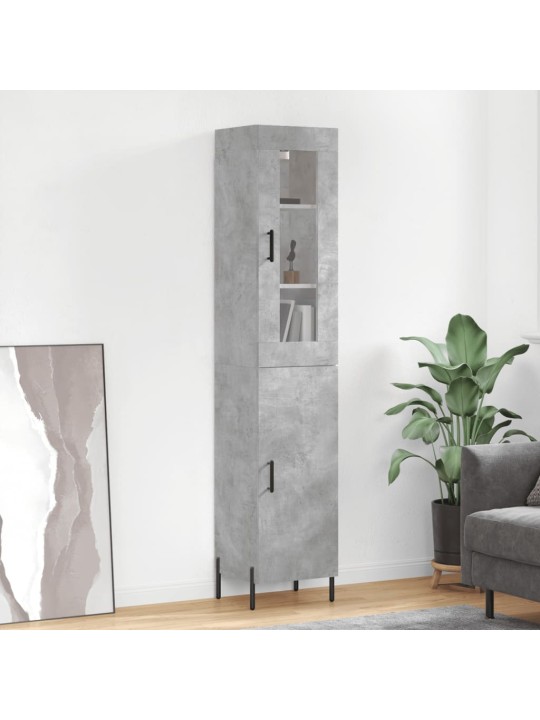 Skříň highboard betonově šedá 34,5x34x180 cm kompozitní dřevo