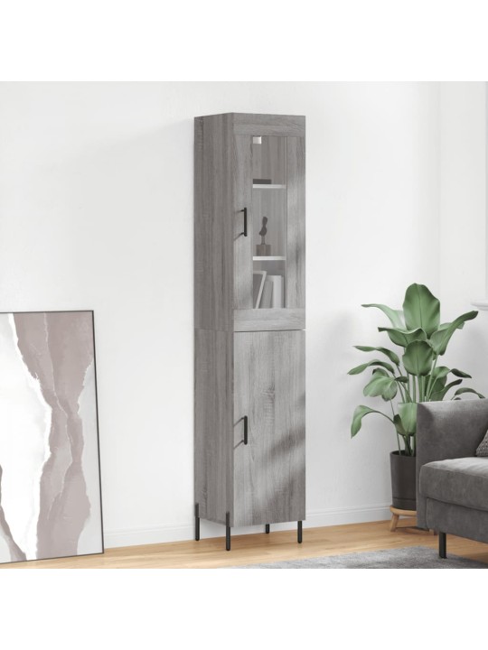 Skříň highboard šedá sonoma 34,5 x 34 x 180 cm kompozitní dřevo