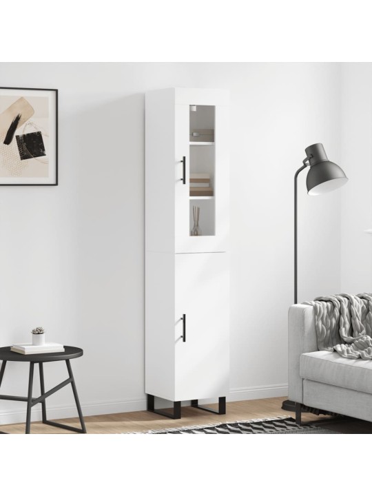 Skříň highboard bílá 34,5 x 34 x 180 cm kompozitní dřevo