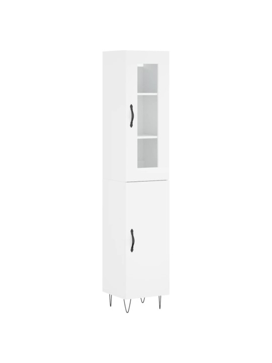 Skříň highboard bílá 34,5 x 34 x 180 cm kompozitní dřevo