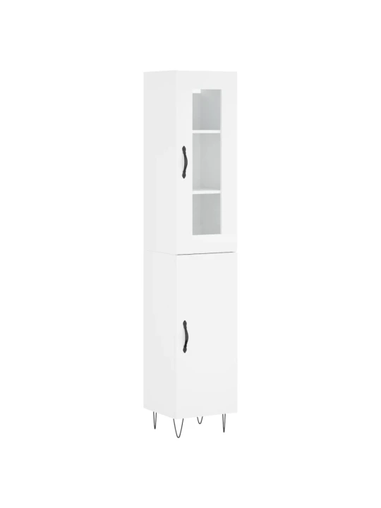 Skříň highboard bílá 34,5 x 34 x 180 cm kompozitní dřevo