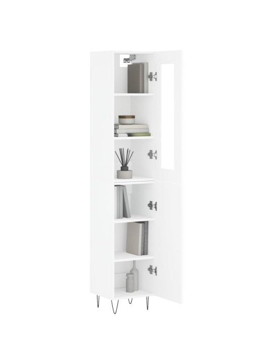Skříň highboard bílá 34,5 x 34 x 180 cm kompozitní dřevo