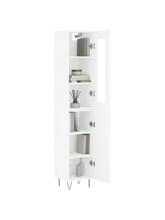Skříň highboard bílá 34,5 x 34 x 180 cm kompozitní dřevo