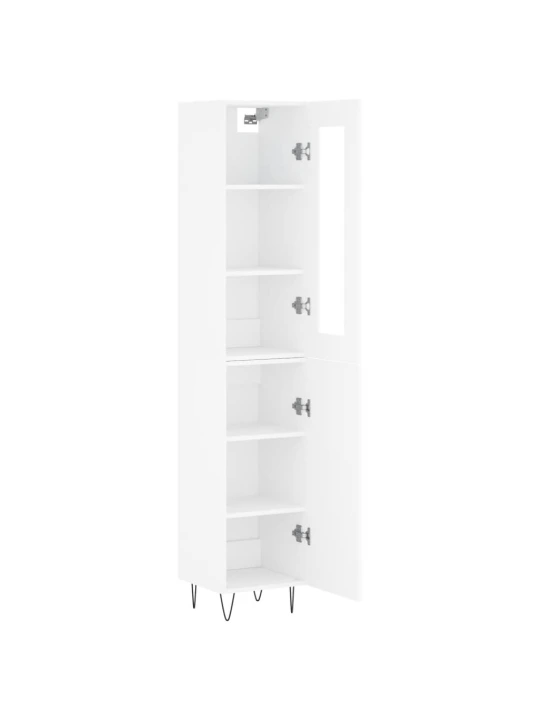 Skříň highboard bílá 34,5 x 34 x 180 cm kompozitní dřevo