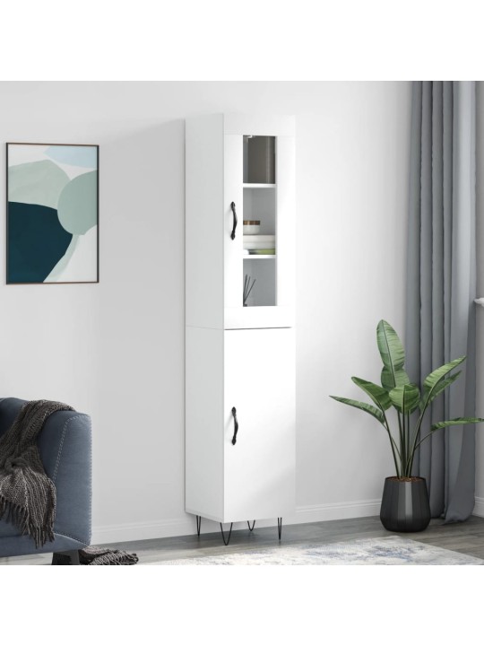 Skříň highboard bílá 34,5 x 34 x 180 cm kompozitní dřevo