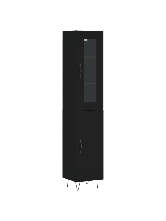 Skříň highboard černá 34,5 x 34 x 180 cm kompozitní dřevo