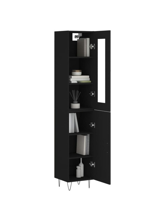 Skříň highboard černá 34,5 x 34 x 180 cm kompozitní dřevo