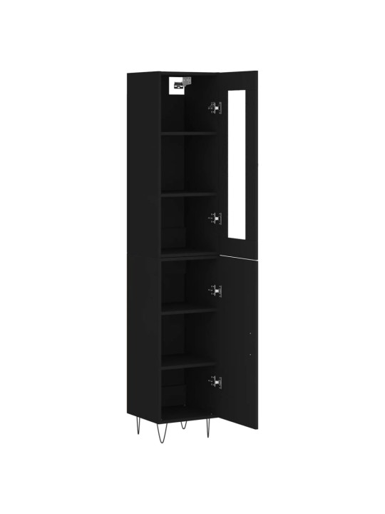 Skříň highboard černá 34,5 x 34 x 180 cm kompozitní dřevo