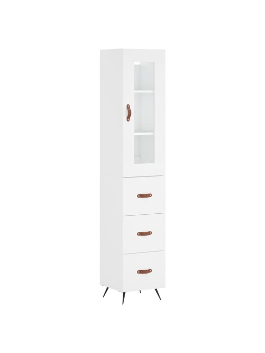 Skříň highboard bílá 34,5 x 34 x 180 cm kompozitní dřevo
