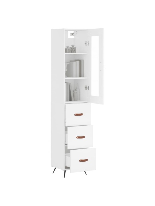 Skříň highboard bílá 34,5 x 34 x 180 cm kompozitní dřevo