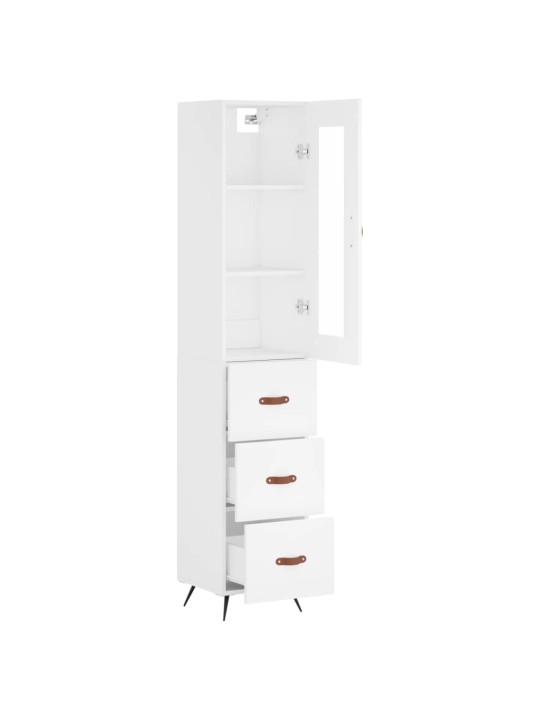 Skříň highboard bílá 34,5 x 34 x 180 cm kompozitní dřevo