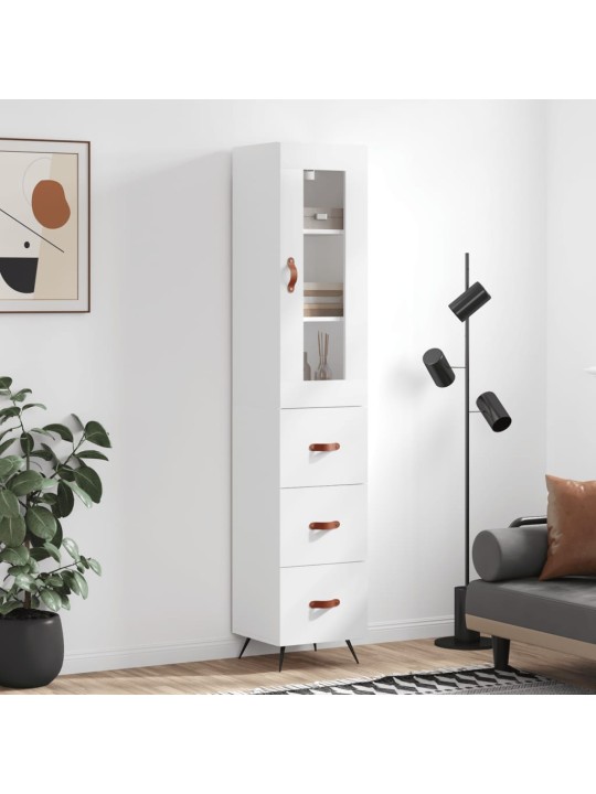 Skříň highboard bílá 34,5 x 34 x 180 cm kompozitní dřevo
