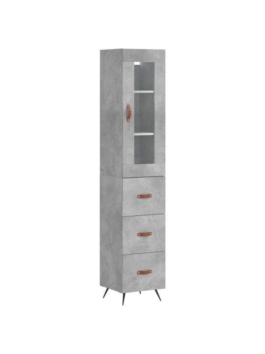 Skříň highboard betonově šedá 34,5x34x180 cm kompozitní dřevo