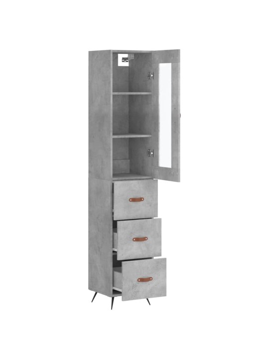 Skříň highboard betonově šedá 34,5x34x180 cm kompozitní dřevo