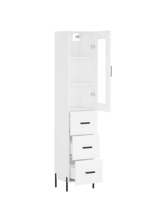 Skříň highboard bílá 34,5 x 34 x 180 cm kompozitní dřevo