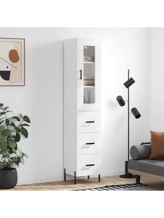 Skříň highboard bílá 34,5 x 34 x 180 cm kompozitní dřevo