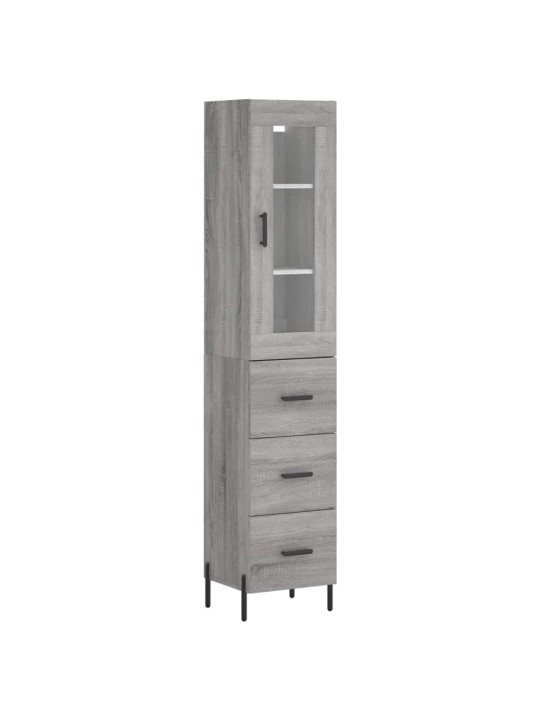 Skříň highboard šedá sonoma 34,5 x 34 x 180 cm kompozitní dřevo