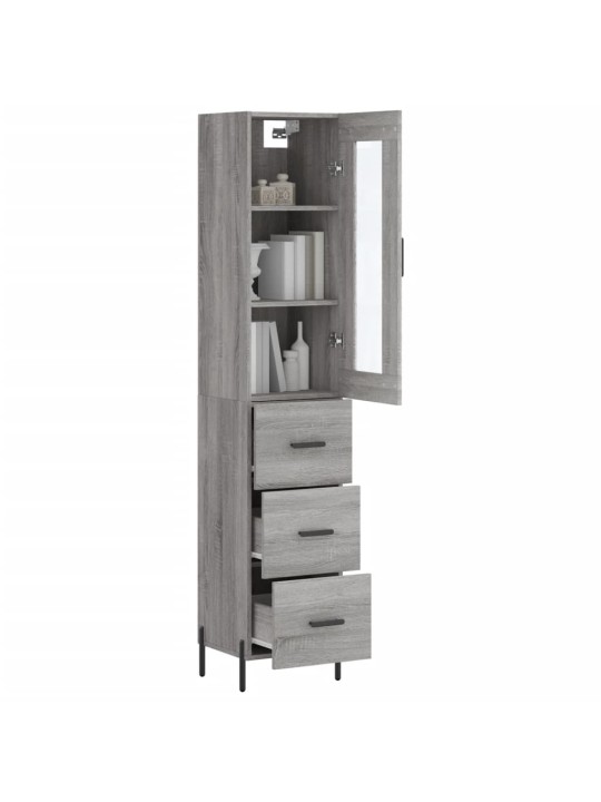 Skříň highboard šedá sonoma 34,5 x 34 x 180 cm kompozitní dřevo