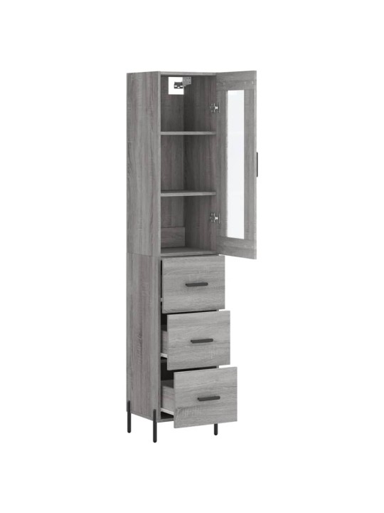 Skříň highboard šedá sonoma 34,5 x 34 x 180 cm kompozitní dřevo