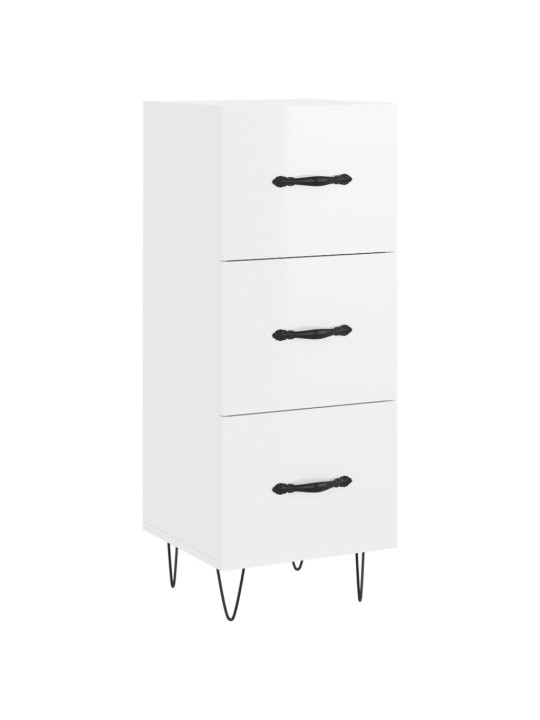 Skříň highboard bílá s vysokým leskem 34,5x34x180 cm kompozit