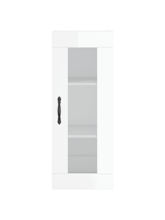Skříň highboard bílá s vysokým leskem 34,5x34x180 cm kompozit