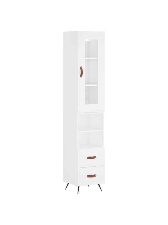 Skříň highboard bílá 34,5 x 34 x 180 cm kompozitní dřevo