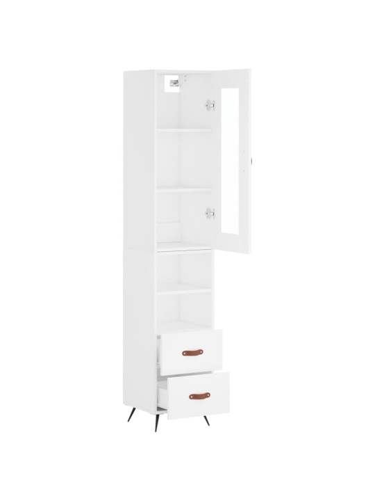 Skříň highboard bílá 34,5 x 34 x 180 cm kompozitní dřevo