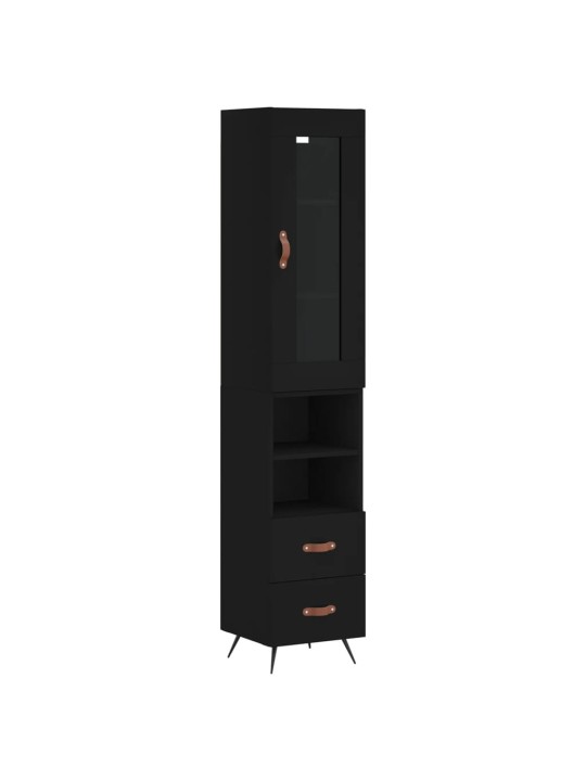 Skříň highboard černá 34,5 x 34 x 180 cm kompozitní dřevo