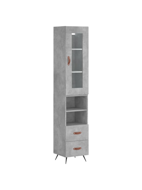 Skříň highboard betonově šedá 34,5x34x180 cm kompozitní dřevo