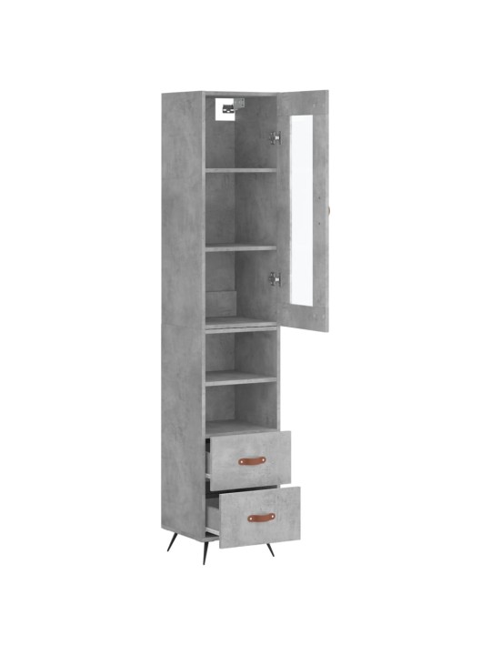 Skříň highboard betonově šedá 34,5x34x180 cm kompozitní dřevo