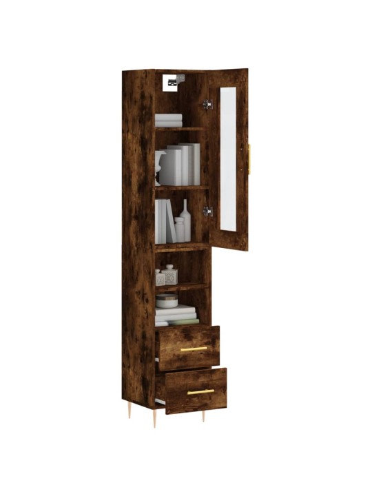 Skříň highboard kouřový dub 34,5 x 34 x 180 cm kompozitní dřevo