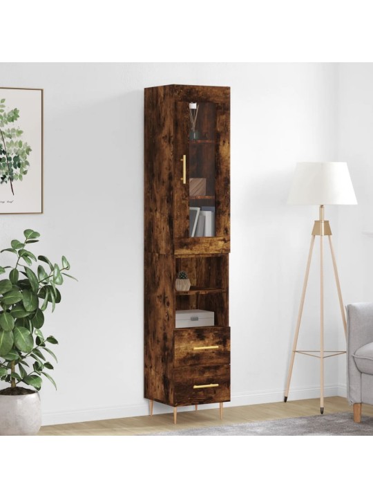 Skříň highboard kouřový dub 34,5 x 34 x 180 cm kompozitní dřevo