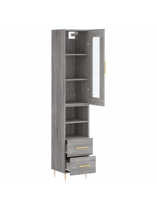 Skříň highboard šedá sonoma 34,5 x 34 x 180 cm kompozitní dřevo