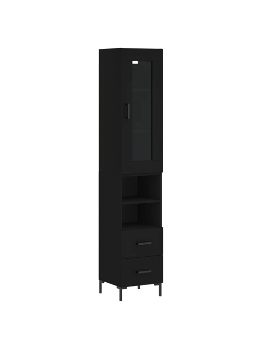 Skříň highboard černá 34,5 x 34 x 180 cm kompozitní dřevo