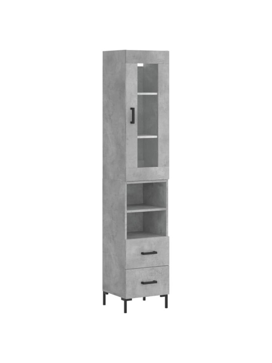Skříň highboard betonově šedá 34,5x34x180 cm kompozitní dřevo