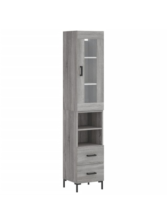 Skříň highboard šedá sonoma 34,5 x 34 x 180 cm kompozitní dřevo
