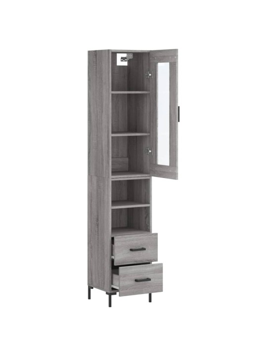 Skříň highboard šedá sonoma 34,5 x 34 x 180 cm kompozitní dřevo