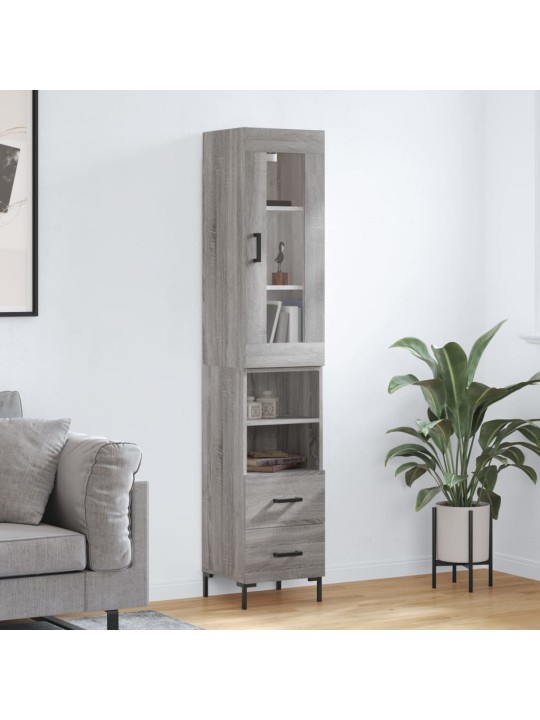 Skříň highboard šedá sonoma 34,5 x 34 x 180 cm kompozitní dřevo