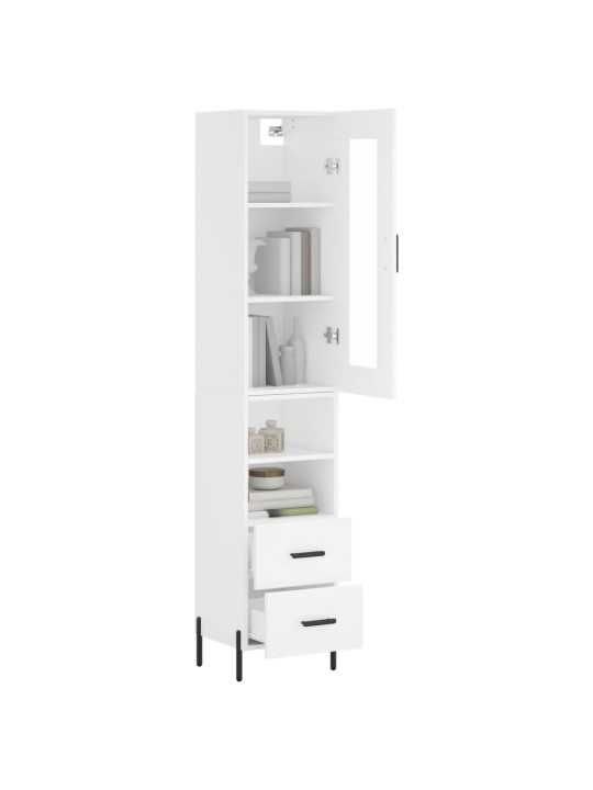 Skříň highboard bílá 34,5 x 34 x 180 cm kompozitní dřevo