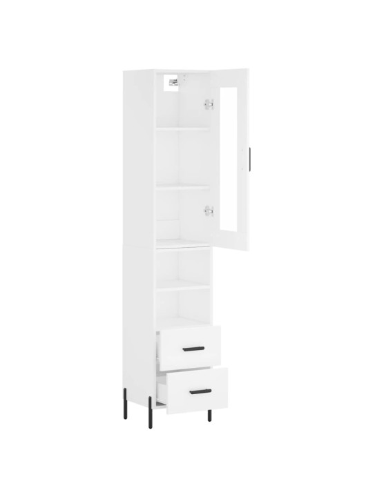 Skříň highboard bílá 34,5 x 34 x 180 cm kompozitní dřevo