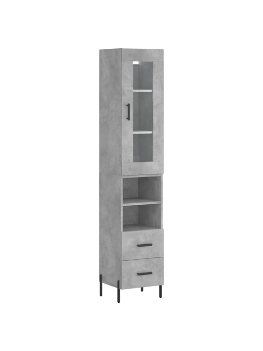 Skříň highboard betonově šedá 34,5x34x180 cm kompozitní dřevo