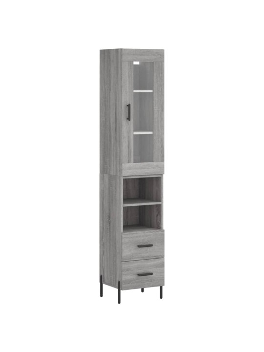 Skříň highboard šedá sonoma 34,5 x 34 x 180 cm kompozitní dřevo
