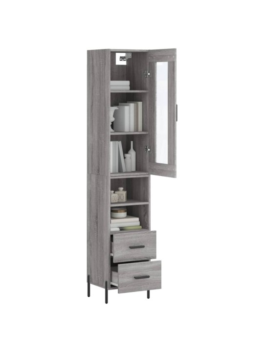 Skříň highboard šedá sonoma 34,5 x 34 x 180 cm kompozitní dřevo