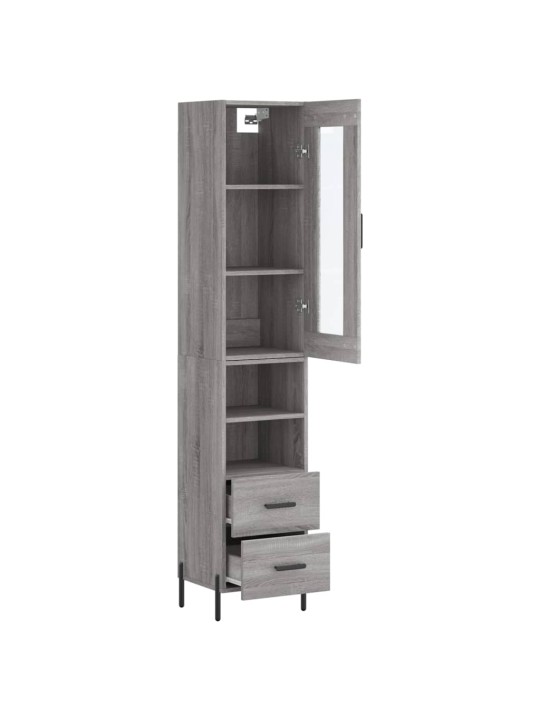 Skříň highboard šedá sonoma 34,5 x 34 x 180 cm kompozitní dřevo