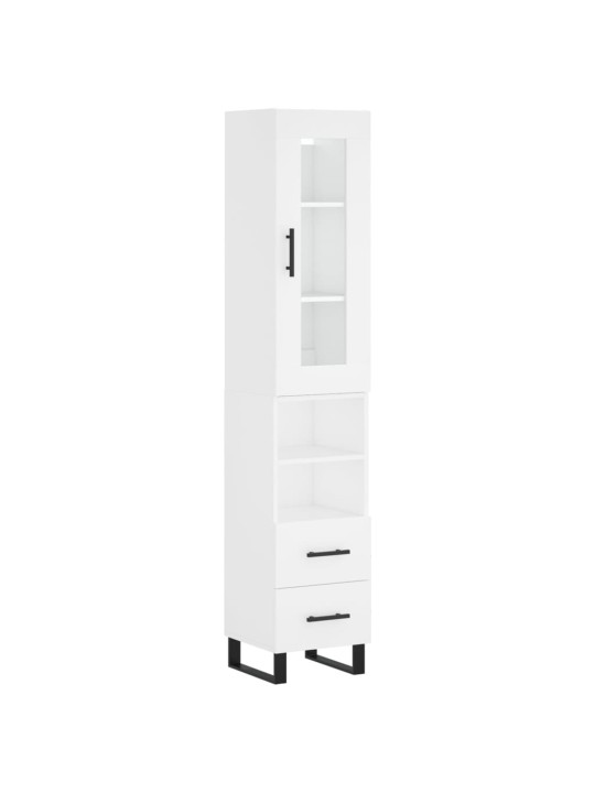 Skříň highboard bílá 34,5 x 34 x 180 cm kompozitní dřevo