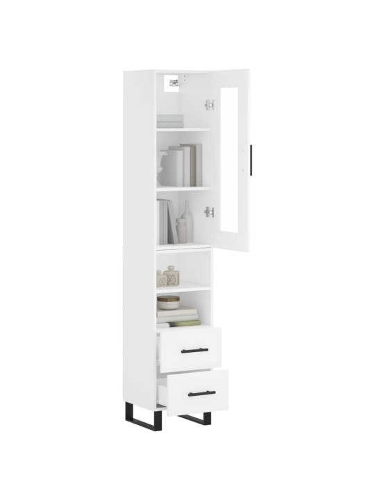 Skříň highboard bílá 34,5 x 34 x 180 cm kompozitní dřevo