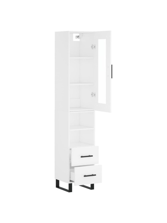 Skříň highboard bílá 34,5 x 34 x 180 cm kompozitní dřevo