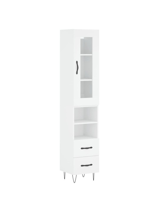 Skříň highboard bílá 34,5 x 34 x 180 cm kompozitní dřevo