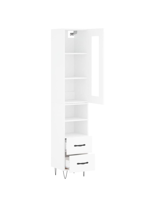 Skříň highboard bílá 34,5 x 34 x 180 cm kompozitní dřevo